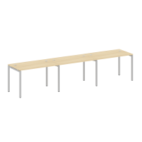 Metal System Quattro Р. ст. на 3 раб. места на П-образном м/к 40БП.СМ-3.2 Акация/Антрацит металл 3600*720*750 Metal System Quattro Р. ст. на 3 раб. места на П-образном м/к 40БП.СМ-3.2 Акация/Антрацит металл 3600*720*750