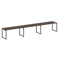 Metal System Quattro Р. ст. на 3 раб. места на О-образном м/к 40БО.СМ-3.4 Акация/Антрацит металл 4800*720*750 Metal System Quattro Р. ст. на 3 раб. места на О-образном м/к 40БО.СМ-3.4 Акация/Антрацит металл 4800*720*750