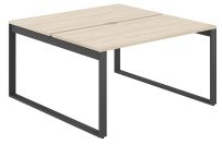 Стол-бенч с вырезом Allegro / 1200×1438×750 / Профиль О-образный: 70×20 Антрацит / Столешница: Белый / AG.134.WH.V.72.AN Стол-бенч с вырезом Allegro / 1200×1438×750 / Профиль О-образный: 70×20 Антрацит / Столешница: Белый / AG.134.WH.V.72.AN
