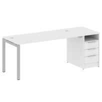 Metal System Quattro Р. ст. с тумбой на П-образном м/к 50БП.РС-СТП-1.4 Акация/Антрацит металл 2012*720*750 Metal System Quattro Р. ст. с тумбой на П-образном м/к 50БП.РС-СТП-1.4 Акация/Антрацит металл 2012*720*750
