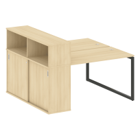 Metal System Quattro Р. ст. с шкафом-купе на О-образном м/к 40БО.РС-СШК-2.2 Т Акация/Антрацит металл 1610*1475*1098 Metal System Quattro Р. ст. с шкафом-купе на О-образном м/к 40БО.РС-СШК-2.2 Т Акация/Антрацит металл 1610*1475*1098