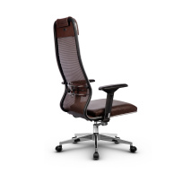 Кресло для руководителя Метта L 1m 36/4D_17834_Сетка X2 - Коричневый_Кожа перфорированная NewLeather - Темно-коричневый Кресло для руководителя Метта L 1m 36/4D_17834_Сетка X2 - Коричневый_Кожа перфорированная NewLeather - Темно-коричневый