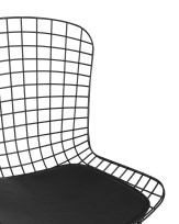 Стул обеденный Bertoia черный с черной подушкой 4 шт Стул обеденный Bertoia черный с черной подушкой 4 шт