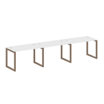 Metal System Quattro Р. ст. на 3 раб. места на О-образном м/к 50БО.СМ-3.2 Акация/Антрацит металл 3600*720*750 Metal System Quattro Р. ст. на 3 раб. места на О-образном м/к 50БО.СМ-3.2 Акация/Антрацит металл 3600*720*750