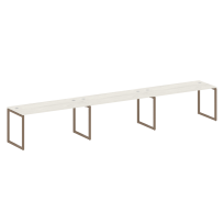 Metal System Quattro Р. ст. на 3 раб. места на О-образном м/к 40БО.СМ-3.4 Акация/Антрацит металл 4800*720*750 Metal System Quattro Р. ст. на 3 раб. места на О-образном м/к 40БО.СМ-3.4 Акация/Антрацит металл 4800*720*750