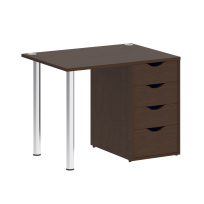 Home Office Стол офисный VR.SP-3-98.4 Серый/Хром опоры 980×720×750