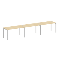 Metal System Quattro Р. ст. на 3 раб. места на П-образном м/к 40БП.СМ-3.3 Акация/Антрацит металл 4200*720*750 Metal System Quattro Р. ст. на 3 раб. места на П-образном м/к 40БП.СМ-3.3 Акация/Антрацит металл 4200*720*750