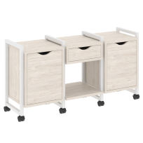 Loft Тумба на колесных опорах наборная. Вариант №7 VR.L-TN-7.K Тиквуд светлый/Капучино металл 1440×460×767 Loft Тумба на колесных опорах наборная. Вариант №7 VR.L-TN-7.K Тиквуд светлый/Капучино металл 1440×460×767