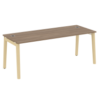 Onix Wood Direct Стол руководителя OW.SRR-6.8 Белый бриллиант/Дуб светлый/Белый металл 1980*800*750 Onix Wood Direct Стол руководителя OW.SRR-6.8 Белый бриллиант/Дуб светлый/Белый металл 1980*800*750