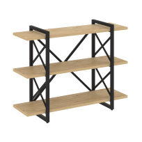 Loft Стеллаж на регулируемых опорах-3 полки VR.L-MST.O-3.8V Тиквуд тёмный/Чёрный металл 1200×400×910 Loft Стеллаж на регулируемых опорах-3 полки VR.L-MST.O-3.8V Тиквуд тёмный/Чёрный металл 1200×400×910