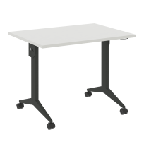 X-Pull Стол складной мобильный X.M-1.7 Тиквуд тёмный/Белый металл 980×720×753