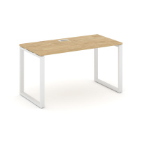 Стол офисный Style Project SN-6O.SP-005 / Дуб Табак – Металл Белый / 1780×600×750 Стол офисный Style Project SN-6O.SP-005 / Дуб Табак – Металл Белый / 1780×600×750