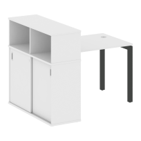 Metal System Quattro Стол офисный с шкафом-купе на П-образном м/к 50БП.РС-СШК-3.1 Т Вяз/Мокко металл 1410×1120×1098 Metal System Quattro Стол офисный с шкафом-купе на П-образном м/к 50БП.РС-СШК-3.1 Т Вяз/Мокко металл 1410×1120×1098