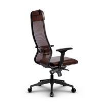 Кресло для руководителя Метта L 1m 36/4D_17840_Сетка X2 - Коричневый_Кожа перфорированная NewLeather - Темно-коричневый Кресло для руководителя Метта L 1m 36/4D_17840_Сетка X2 - Коричневый_Кожа перфорированная NewLeather - Темно-коричневый