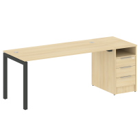 Metal System Quattro Р. ст. с тумбой на П-образном м/к 50БП.РС-СТП-1.4 Акация/Антрацит металл 2012*720*750 Metal System Quattro Р. ст. с тумбой на П-образном м/к 50БП.РС-СТП-1.4 Акация/Антрацит металл 2012*720*750