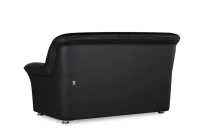 Двухместный диван Карелия Euroforma / Экокожа Euroline / Черный/ 1520×890×870