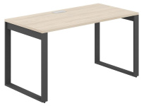 Стол офисный с лючком Allegro / 1400×800×750 / Профиль О-образный: 70×20 Антрацит / Столешница: Белый / AG.108.WH.L.72.AN Стол офисный с лючком Allegro / 1400×800×750 / Профиль О-образный: 70×20 Антрацит / Столешница: Белый / AG.108.WH.L.72.AN