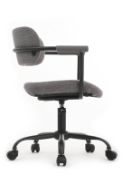 Кресло Kolin W-231 Чёрный каркас/Голубая ткань 600×600×750-830