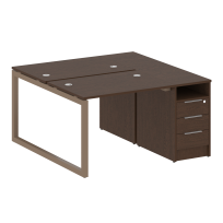 Metal System Quattro Р. ст. с тумбой на О-образном м/к 50БО.РС-СТП-2.1 Акация/Антрацит металл 1412*1475*750 Metal System Quattro Р. ст. с тумбой на О-образном м/к 50БО.РС-СТП-2.1 Акация/Антрацит металл 1412*1475*750