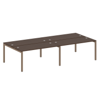 Metal System Quattro Р. ст. на 4 раб. места на П-образном м/к 50БП.СМ-4.4 Акация/Антрацит металл 3200*1475*750 Metal System Quattro Р. ст. на 4 раб. места на П-образном м/к 50БП.СМ-4.4 Акация/Антрацит металл 3200*1475*750