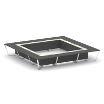 Стол для переговоров квадратный Steel Meet MM-PR.B.SP-24K / Тиквуд Светлый – Графит Глянец – Нержавеющая Сталь – Хром / 4800×4800×750 Стол для переговоров квадратный Steel Meet MM-PR.B.SP-24K / Тиквуд Светлый – Графит Глянец – Нержавеющая Сталь – Хром / 4800×4800×750