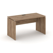 Стол офисный Style Project SN-D.SP-003 / Акация Лорка – Белый – Черная заглушка / 1380×600×750 Стол офисный Style Project SN-D.SP-003 / Акация Лорка – Белый – Черная заглушка / 1380×600×750