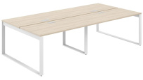 Стол-бенч с лючком Allegro / 2800×1438×750 / Профиль О-образный: 70×20 Белый / Столешница: Белый / AG.145.WH.L.72.WH Стол-бенч с лючком Allegro / 2800×1438×750 / Профиль О-образный: 70×20 Белый / Столешница: Белый / AG.145.WH.L.72.WH
