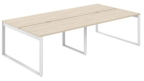 Стол-бенч с вырезом Allegro / 2400×1638×750 / Профиль О-образный: 70×20 Белый / Столешница: Белый / AG.147.WH.V.72.WH Стол-бенч с вырезом Allegro / 2400×1638×750 / Профиль О-образный: 70×20 Белый / Столешница: Белый / AG.147.WH.V.72.WH