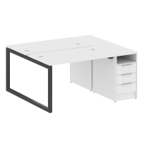 Metal System Quattro Р. ст. с тумбой на О-образном м/к 50БО.РС-СТП-2.2 Акация/Антрацит металл 1612*1475*750 Metal System Quattro Р. ст. с тумбой на О-образном м/к 50БО.РС-СТП-2.2 Акация/Антрацит металл 1612*1475*750