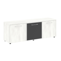 Тумба модульная LT.TS-3.4 black Yalta / Дуб Мали – Стекло Black 1642×450×580
