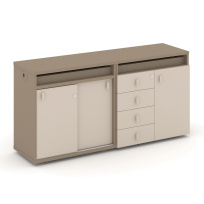 Estetica Набор №6. Тумба двойная+топ ES.NB.2T-6 Латте/Тиквуд тёмный 1500×410×750 Estetica Набор №6. Тумба двойная+топ ES.NB.2T-6 Латте/Тиквуд тёмный 1500×410×750
