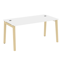 Onix Wood Direct Стол руководителя OW.SRR-4.8 Белый бриллиант/Дуб светлый/Белый металл 1580*800*750 Onix Wood Direct Стол руководителя OW.SRR-4.8 Белый бриллиант/Дуб светлый/Белый металл 1580*800*750