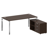 Metal System Direct Стол руководителя с тумбой правый БГ.СРТ-5.9 (R) Акация/Нерж. сталь 1900*1720*750 Metal System Direct Стол руководителя с тумбой правый БГ.СРТ-5.9 (R) Акация/Нерж. сталь 1900*1720*750