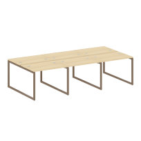 Metal System Quattro Р. ст. на 6 раб. места на О-образном м/к 40БО.СМ-6.1 Акация/Антрацит металл 3000*1475*750 Metal System Quattro Р. ст. на 6 раб. места на О-образном м/к 40БО.СМ-6.1 Акация/Антрацит металл 3000*1475*750