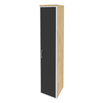 Onix Шкаф высокий узкий правый O.SU-1.10 R (R) black Тиквуд светлый/Стекло black 400*420*1977 Onix Шкаф высокий узкий правый O.SU-1.10 R (R) black Тиквуд светлый/Стекло black 400*420*1977