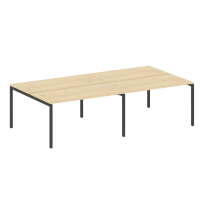 Metal System Quattro Р. ст. на 4 раб. места на П-образном м/к 40БП.СМ-4.3 Акация/Антрацит металл 2800*1475*750 Metal System Quattro Р. ст. на 4 раб. места на П-образном м/к 40БП.СМ-4.3 Акация/Антрацит металл 2800*1475*750