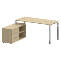 Metal System Direct Стол руководителя с тумбой левый БГ.СРТ-4.7 (L) Акация/Нерж. сталь 1700*1520*750 Metal System Direct Стол руководителя с тумбой левый БГ.СРТ-4.7 (L) Акация/Нерж. сталь 1700*1520*750