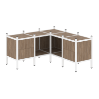 Loft Угловой внутренний стеллаж наборный VR.L-27 Тиквуд тёмный/Белый металл 1278×1278×636 Loft Угловой внутренний стеллаж наборный VR.L-27 Тиквуд тёмный/Белый металл 1278×1278×636