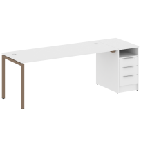 Metal System Quattro Р. ст. с тумбой на П-образном м/к 40БП.РС-СТП-1.5 Акация/Антрацит металл 2212*720*750 Metal System Quattro Р. ст. с тумбой на П-образном м/к 40БП.РС-СТП-1.5 Акация/Антрацит металл 2212*720*750