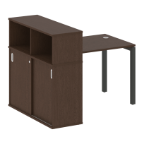 Metal System Quattro Стол офисный с шкафом-купе на П-образном м/к 50БП.РС-СШК-3.1 Т Вяз/Мокко металл 1410×1120×1098 Metal System Quattro Стол офисный с шкафом-купе на П-образном м/к 50БП.РС-СШК-3.1 Т Вяз/Мокко металл 1410×1120×1098