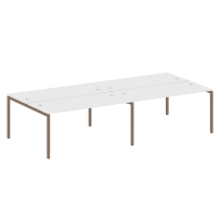 Metal System Quattro Р. ст. на 4 раб. места на П-образном м/к 40БП.СМ-4.4 Акация/Антрацит металл 3200*1475*750 Metal System Quattro Р. ст. на 4 раб. места на П-образном м/к 40БП.СМ-4.4 Акация/Антрацит металл 3200*1475*750