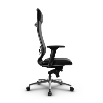 Кресло для руководителя Метта L 1c 42/4D_17839 Кожа перфорированная NewLeather – Черный Кресло для руководителя Метта L 1c 42/4D_17839 Кожа перфорированная NewLeather – Черный