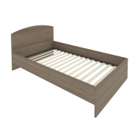 Light Кровать с ортопедическим основанием и изголовьем С-КИ-120 Клён 1250x2050x900