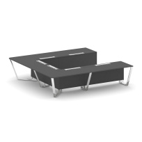 Стол для переговоров П-образный Steel Meet MD-PR.B.SP-11P / Тиквуд Светлый – Нержавеющая Сталь – Хром / 3200×3200×750 Стол для переговоров П-образный Steel Meet MD-PR.B.SP-11P / Тиквуд Светлый – Нержавеющая Сталь – Хром / 3200×3200×750