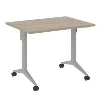 X-Pull Стол складной мобильный X.M-1.7 Тиквуд тёмный/Белый металл 980×720×753
