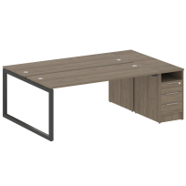Metal System Quattro Р. ст. с тумбой на О-образном м/к 50БО.РС-СТП-2.5 Акация/Антрацит металл 2212*1475*750 Metal System Quattro Р. ст. с тумбой на О-образном м/к 50БО.РС-СТП-2.5 Акация/Антрацит металл 2212*1475*750