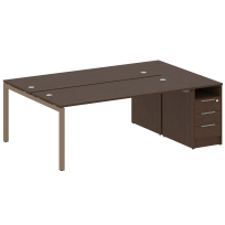 Metal System Quattro Р. ст. с тумбой на П-образном м/к 50БП.РС-СТП-2.5 Акация/Антрацит металл 2212*1475*750 Metal System Quattro Р. ст. с тумбой на П-образном м/к 50БП.РС-СТП-2.5 Акация/Антрацит металл 2212*1475*750