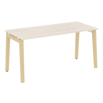 Onix Wood Стол офисный OW.SP-4.7 Дуб мали/Дуб светлый/Белый металл 1580×720×750 Onix Wood Стол офисный OW.SP-4.7 Дуб мали/Дуб светлый/Белый металл 1580×720×750