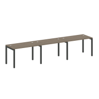 Metal System Quattro Р. ст. на 3 раб. места на П-образном м/к 50БП.СМ-3.2 Акация/Антрацит металл 3600*720*750 Metal System Quattro Р. ст. на 3 раб. места на П-образном м/к 50БП.СМ-3.2 Акация/Антрацит металл 3600*720*750