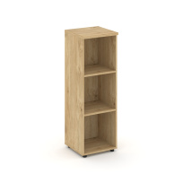 Стеллаж средний узкий Style Project / SN.STU.E-200 Белый – Тиквуд Светлый / 400×400×1203 Стеллаж средний узкий Style Project / SN.STU.E-200 Белый – Тиквуд Светлый / 400×400×1203